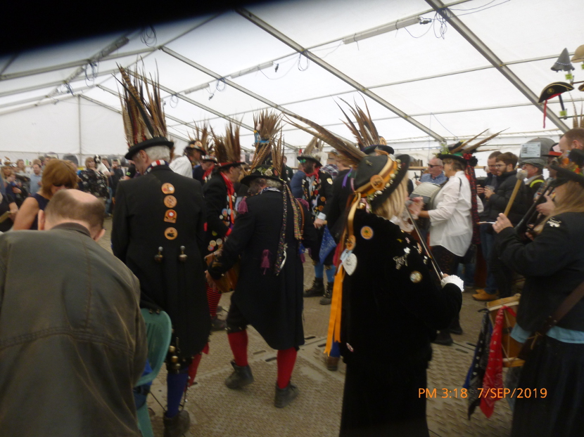 Performing a dance within the Restoration Shed