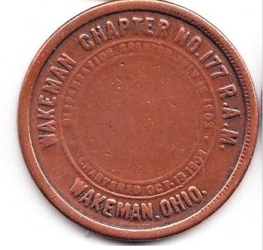 R. A. M.  Royal Arch Mason's coin