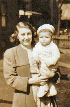 Mom holding Bill - 1947