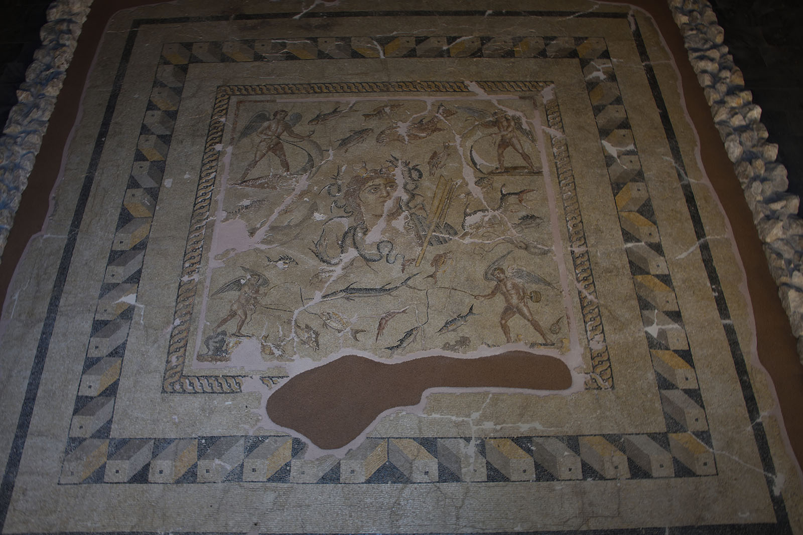 Adana Archaeological Museum Thetys mosaic 1 3rd AD 0353.jpg