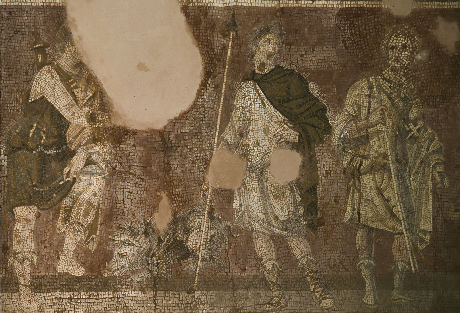 Antakya Archaeology Museum Four seasons Calydonian pig hunt mosaic sept 2019 6050e.jpg