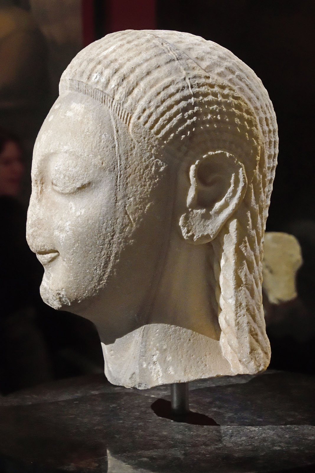 Istanbul Archaeology Museum Head of a Kouros 6th C BCE Samos (Greece) 3538.jpg