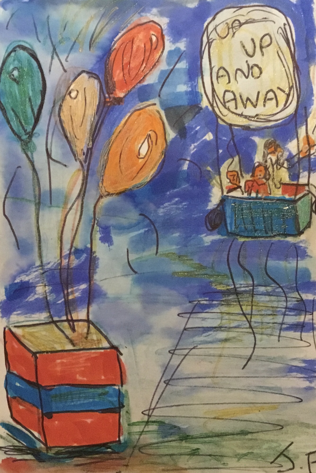 Balloons pen pencil