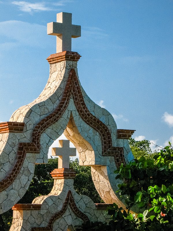 Mayan Calendar Cemetary with 365 tombs - Xcaret Eco Theme Park