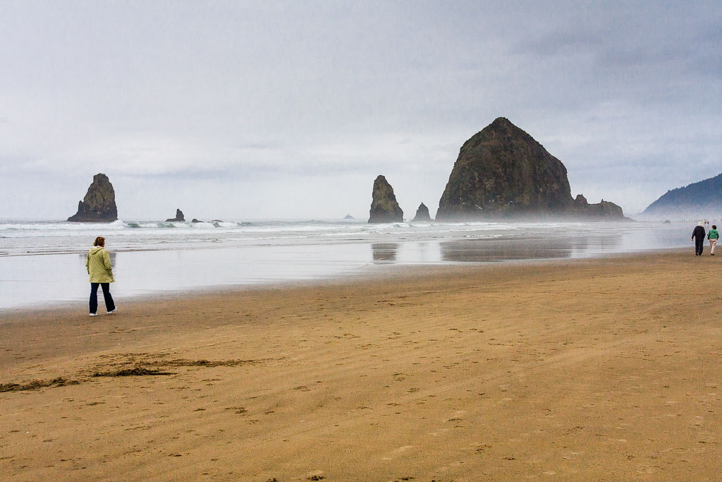 Mary and Haystack Rock