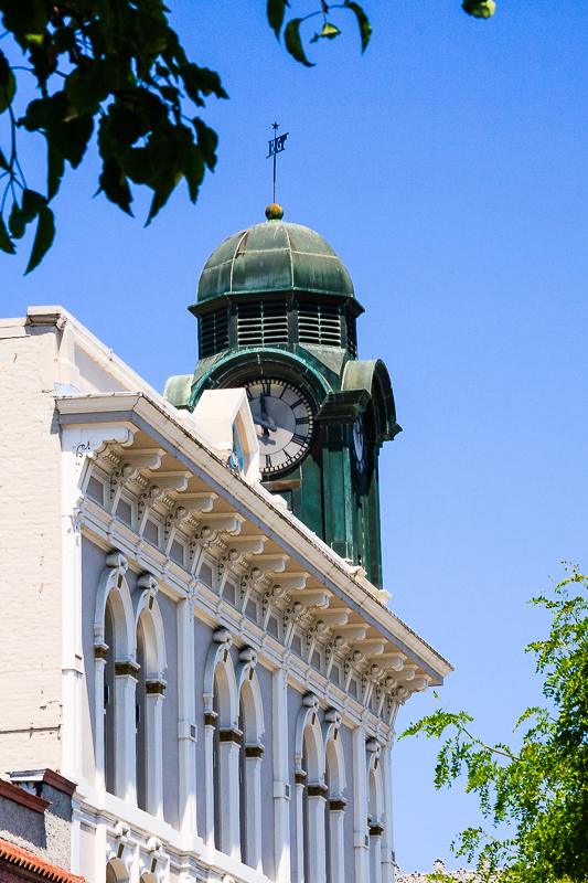 Town Clock On Masonic Lodge