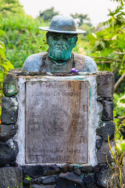 Father Damien Statue - The Painted Church