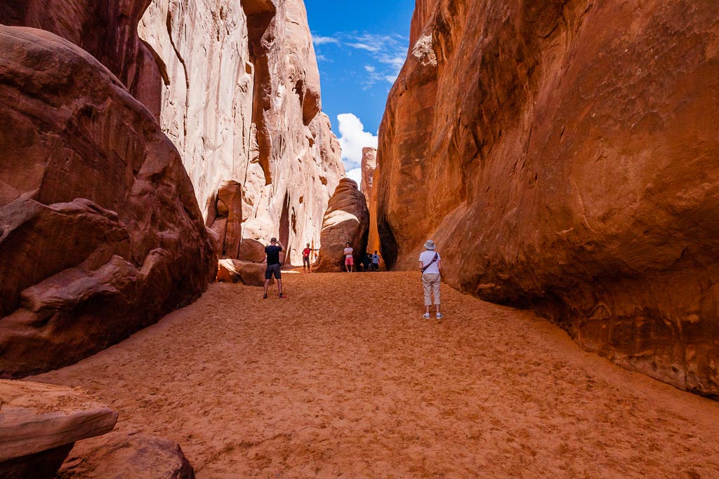 Walking To Sand Dune Arch