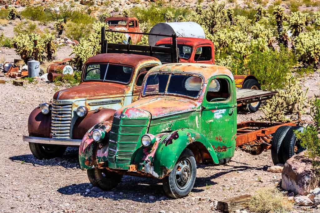 GMC in rear and International in foreground