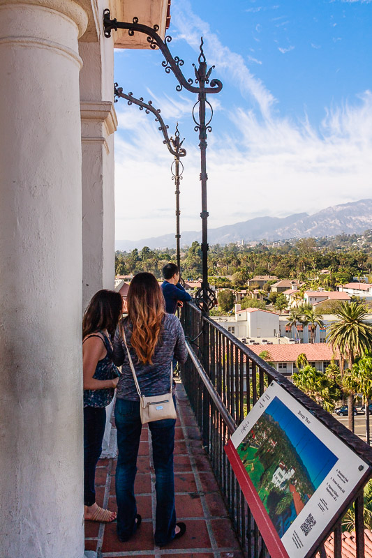 Top of the Santa Barbara Courthouse