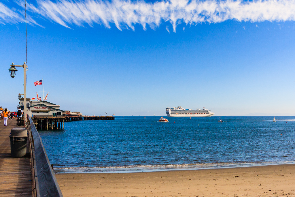 Sterns Wharf and Star Princess