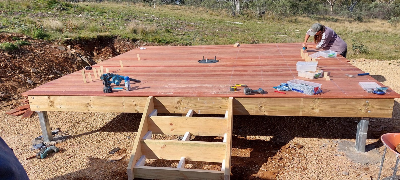 Stairs going in