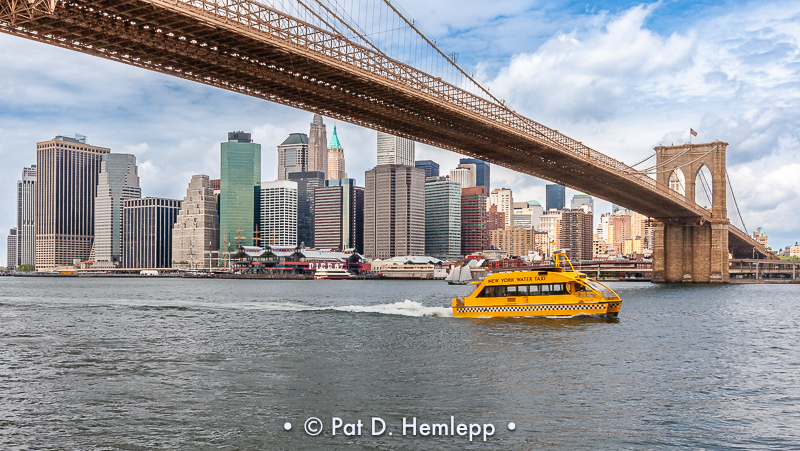 Taxi under the bridge