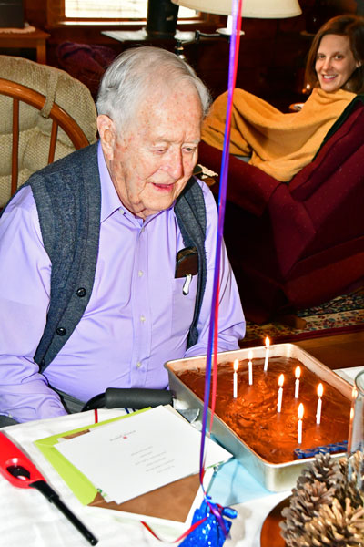 02 My father's 97th birtdhday. He blew them all out! 0130