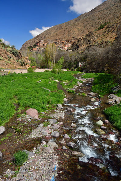 10 Stream flowing down from Toubkal Mountain, Atlas Mountains - Moroc 7478