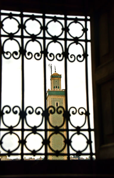 Minaret of al Qaraouyine Mosque in the medina - Moroc-3028