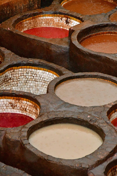 The Fez leather tannery - Moroc-3120
