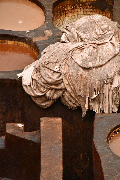 The Fez leather tannery - Moroc-3129