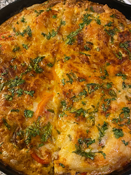 08-19 - Chorizo, potato, onion and tomato frittata - i2905