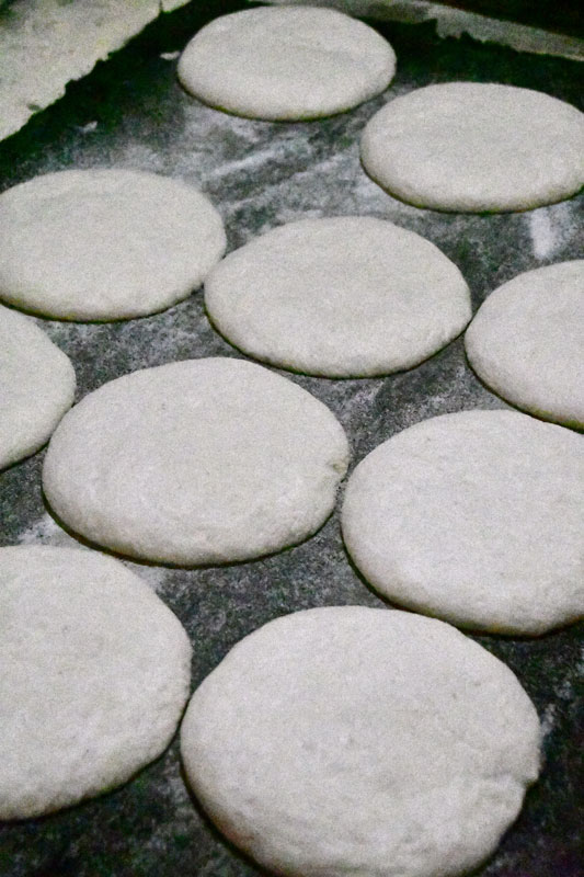Khobz, the traditional round bread, ready to bake - Moroc-3286