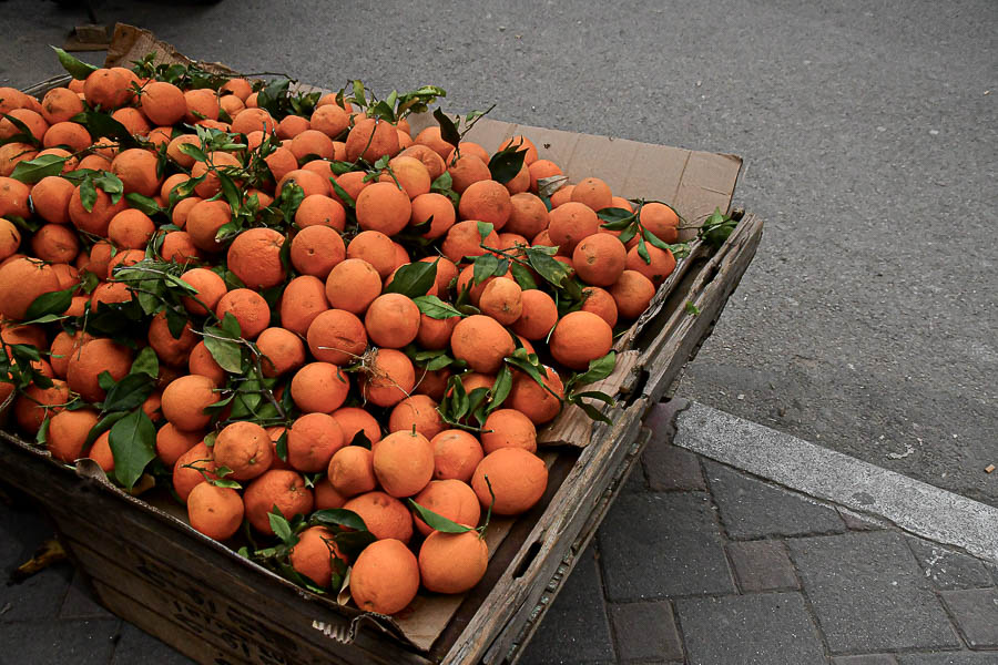 Oranges for sale on the street Moroc-3559