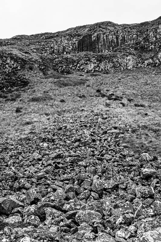 06 13 Basalt columns and scree at Giant's Causeway 5100-2bw