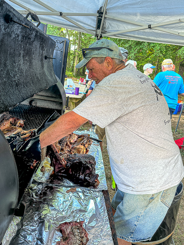 2024 07 06 Steve pulling out the pork! i6785