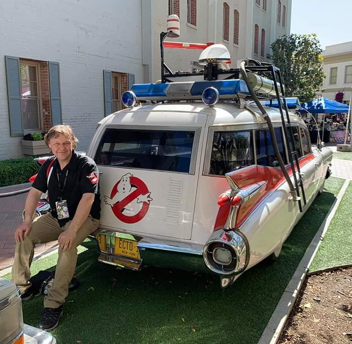 With the lady in white ,the real ECTO-1 at Sony studio  LA 2019 