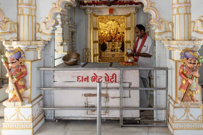 Priest and View to Inner Sanctum