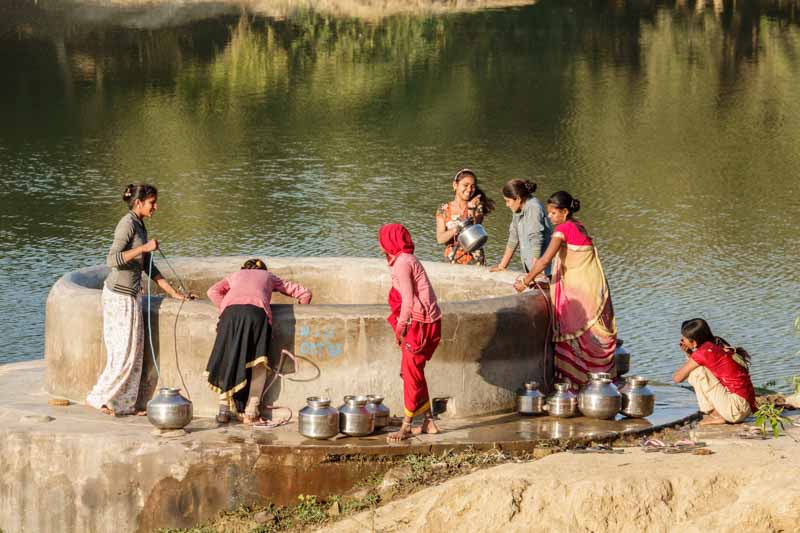 Women at the Water Well