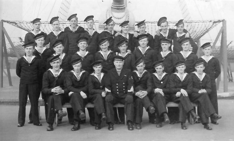 1945 - DUTCH SEAMAN AT SHOTELY, CPO YOUNG WAS NOT IMPRESSED RE. THEY WAY THEY WORE THEIR CAPS..jpg