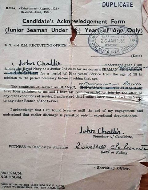 1959, 17TH MARCH - JOHN CHALLIS, I JOINED AT 15 YRS 19 DAYS OLD..jpg