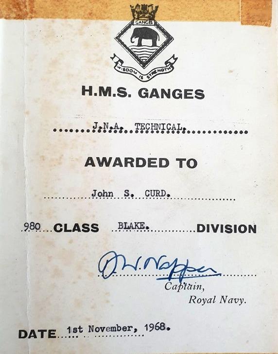 1968, 1ST NOVEMBER - JOHN CURD, BLAKE, 980 CLASS, AWARD..jpg