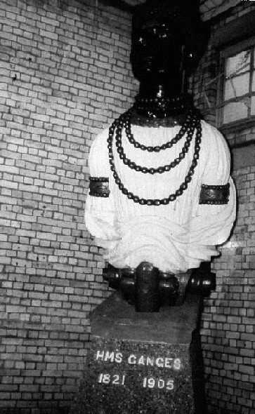 1826-1905 - FIGUREHEAD OF HMS GANGES, THE INDIAN PRINCE, IN NELSON HALL.jpg