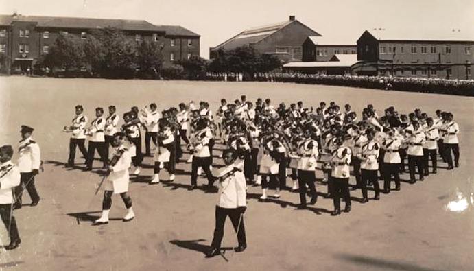 1968, 21ST MAY - JOHN EDWARD HOPKINS, 03, THE GURKAHS'S PRACTICING CEREMONIAL ON HMS GANGES PARADE GROUND.jpg