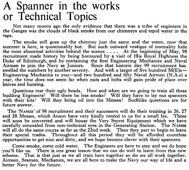 1956 - FIRST INTAKES OF JNAMs AND JMEs, EXTRACT FROM THE SHOTLEY MAGAZINE SUMMER 1956.jpg