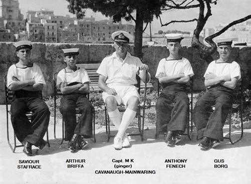 1952, 1ST SEPTEMBER - GUS BORG, FIRST 4 MALTESE BOYS TO JOIN THE R.N. TAKEN AT ST. ANGELO, MALTA.jpg