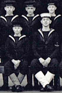 1949, 4TH JANUARY - DAVID RYE, ANNEXE, INTAKE PHOTO ZOOMED IN TO SHOW MYSELF ON THE LEFT NEXT TO THE BADGE BOY.jpg