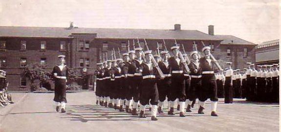 1952 - JACK STANIFORTH, GRENVILLE, 17 MESS, GUARD MARCH PAST.jpg
