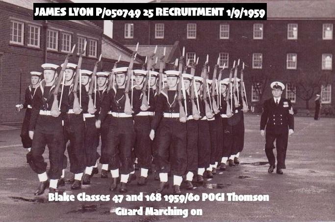 1959, 1ST SEPTEMBER - JAMES LYON, 25 RECR., BLAKE, 47 AN 168 CLASS, POGI THOMSON, GUARD MARCHING ON.jpg