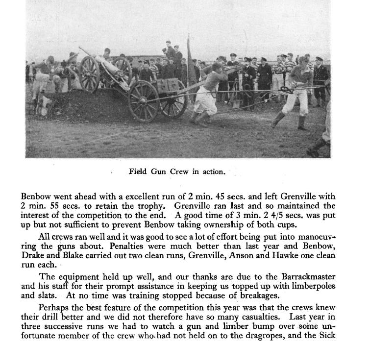 1951 - JIM WORLDING, FROM THE SHOTLEY MAG., BENBOW, WINNERS OF THE FIELD GUN COMPETITION, NOTE THE NAME OF THE TRAINER, 2.