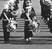 1958 - THOMAS OLSSON, BUGLE AND R.M. BANDS AFTER CEREMONIAL MAST MANNING, I AM SIDE DRUMMER NEXT TO RM SIDE DRUMMER, B.