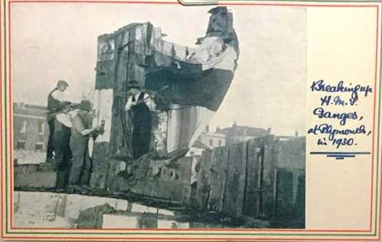 1930 - DAVID PERCIVAL, HMS GANGES BEING BROKEN UP, SEE DETAILS ON PHOTOS WHICH WERE TAKEN BY PARKS, A..jpg