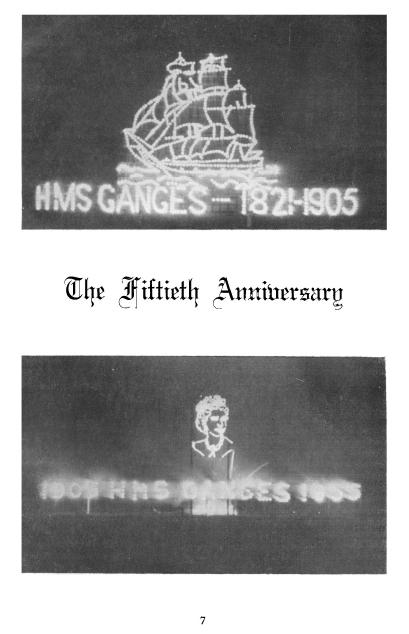 1955 - THE GOLDEN ANNIVERSARY CELEBRATIONS OF HMS GANGES AT SHOTLEY ETC. B..jpg