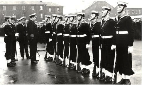1966-67 - STEVE R.L. MULLINS, GRENVILLE, 134 CLASS, CAPTAINS GUARD, I'M 2ND FROM RIGHT, GUARD COMMANDER IS WATSON.jpg