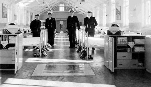 UNDATED - UNKNOWN OFFICERS AND INSTRUCTORS IN A BOYS MESS.jpg