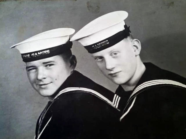 1957 - BRIAN GARDINER ON LEFT, POSTED BY HIS SON DAVID, WHO IS THE OTHER BOY?