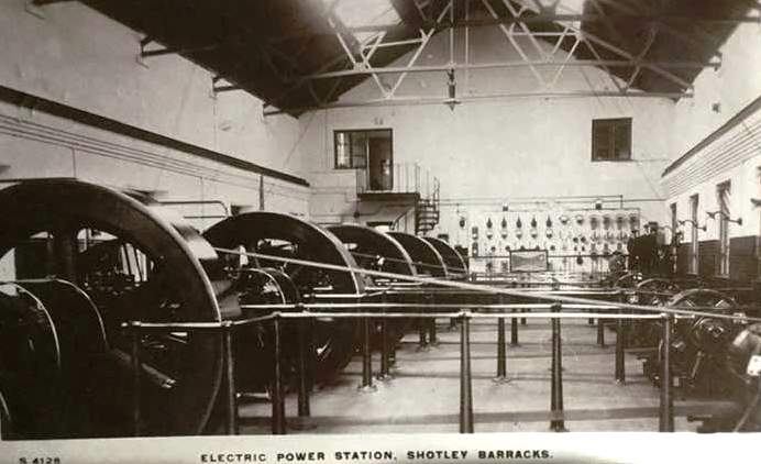 1911, 4TH APRIL - DAVID PERCIVAL, POSTCARD AS DATE - ELECTRIC POWER STATION AT SHOTLEY BARRACKS.jpg