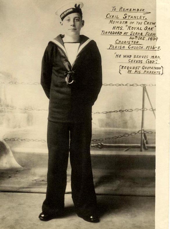 1939, 14TH OCTOBER - CYRIL J STANLEY, PJX 158947, LOST IN HMS ROYAL OAK, .jpg