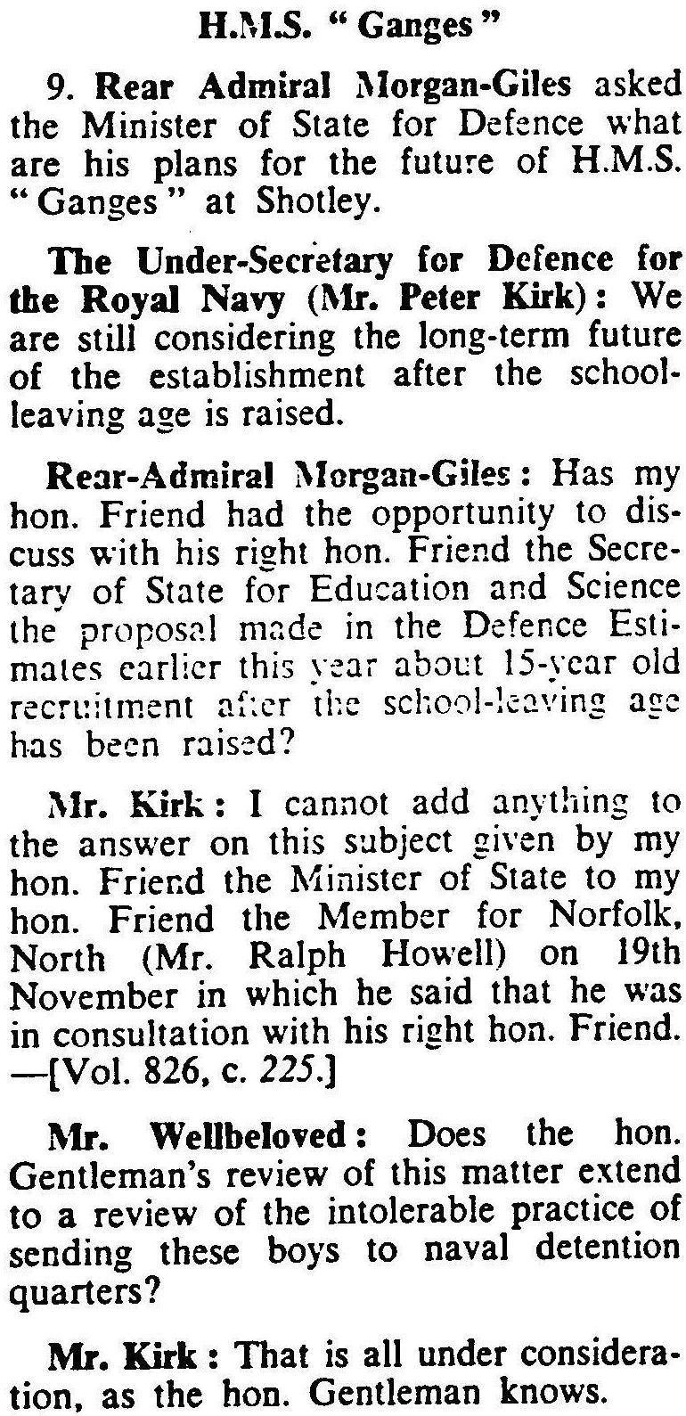 1971, 25TH NOVEMBER - DICKIE DOYLE, EXTRACT FROM HANSARD RE. SCHOOL LEAVING AGE AND D.Q.s.jpg